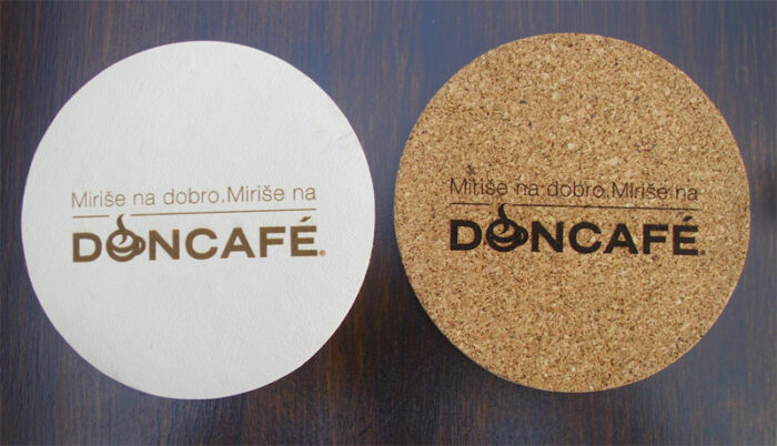 coasters for pots made of cork and eco-leather