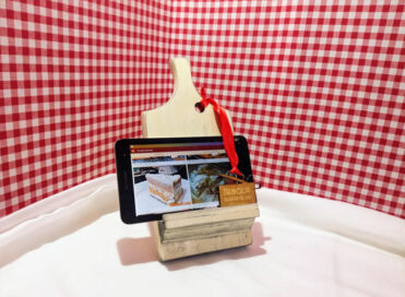 Tablet stand in the kitchen