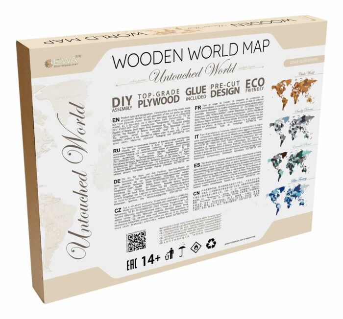 drvena slagalica mapa sveta untouched world